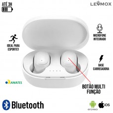 Fone Bluetooth LEF-A6S Lehmox - Branco